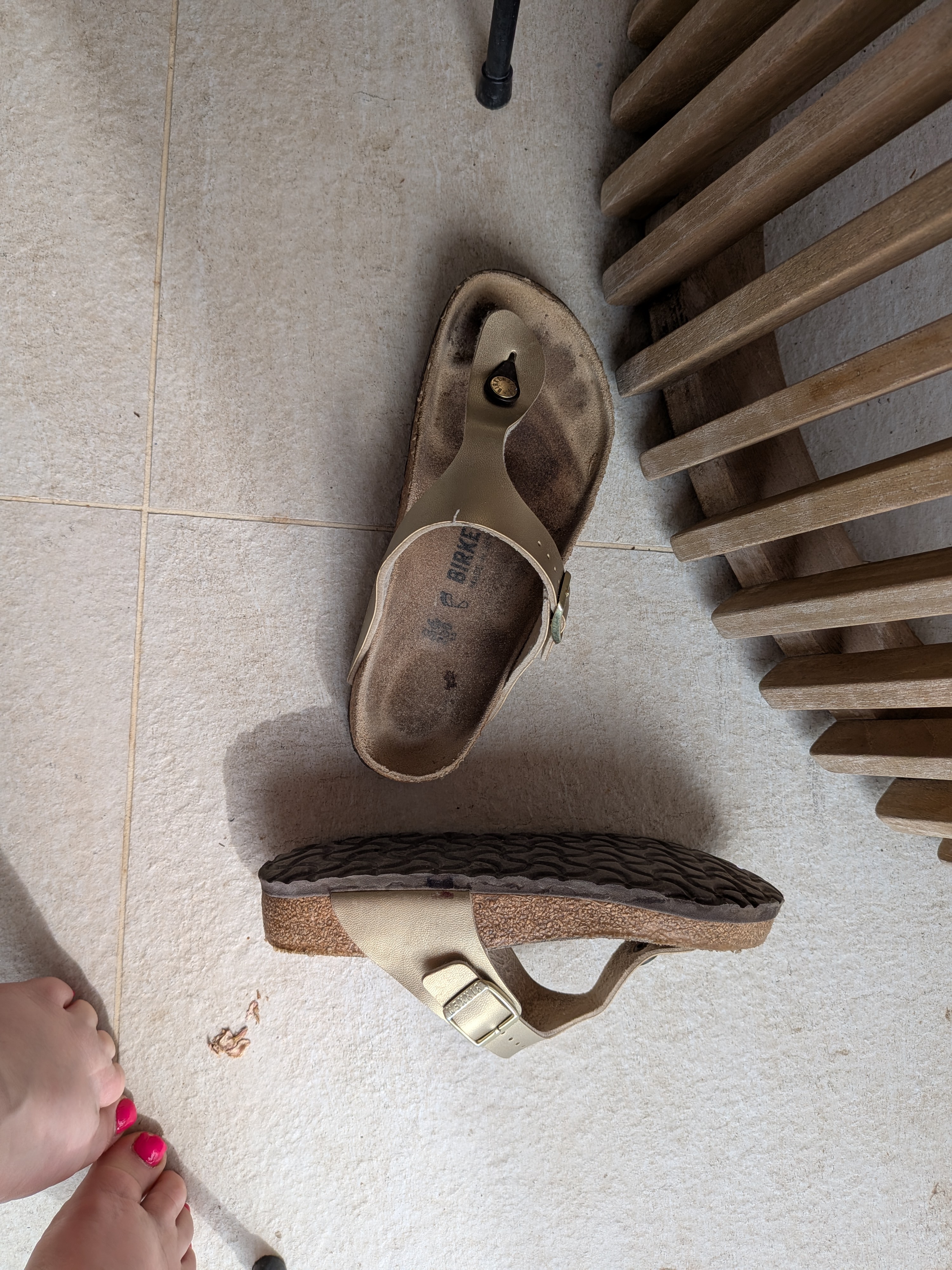Birkenstock Gizeh Gold Größe 36 - 6