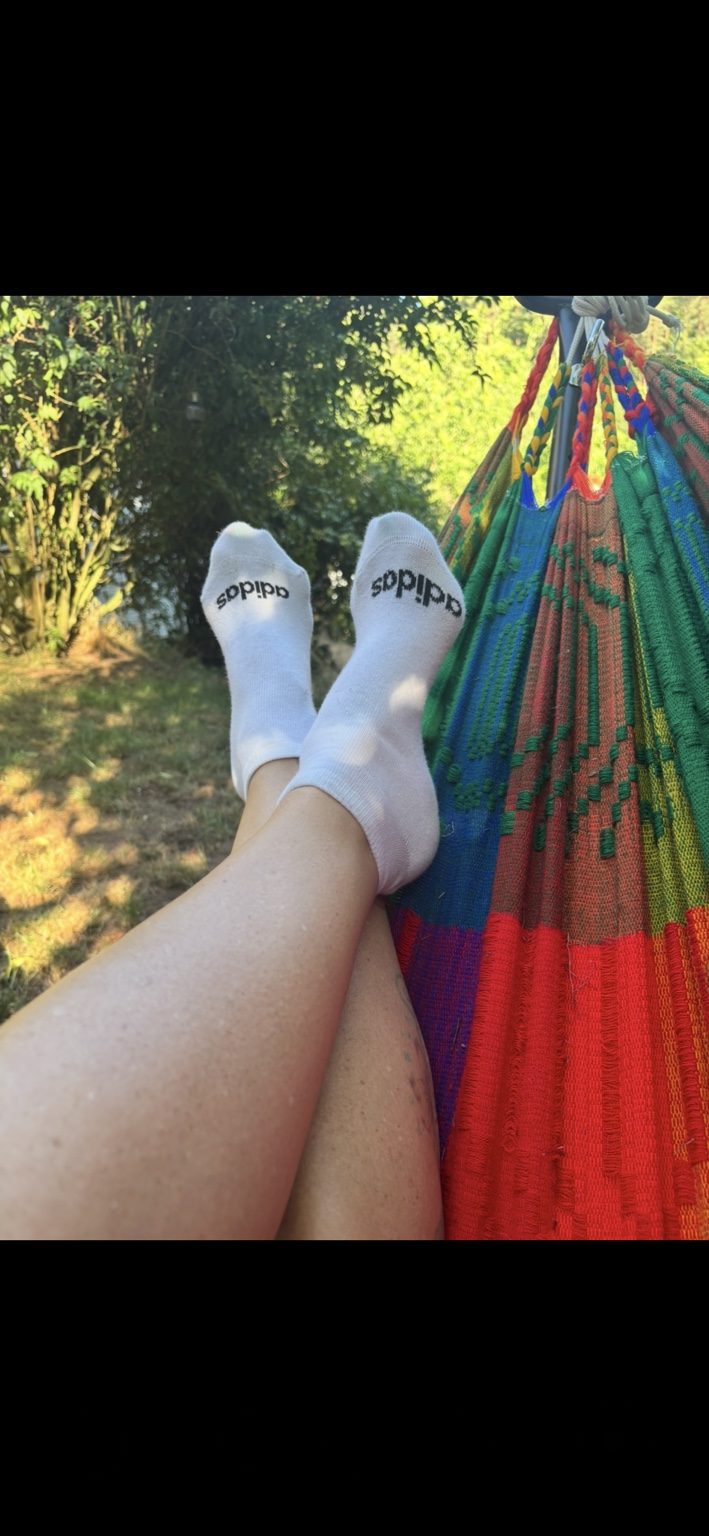 2 Tage Getragene Adidas Socken weiß , dreckig schwitzend - 2