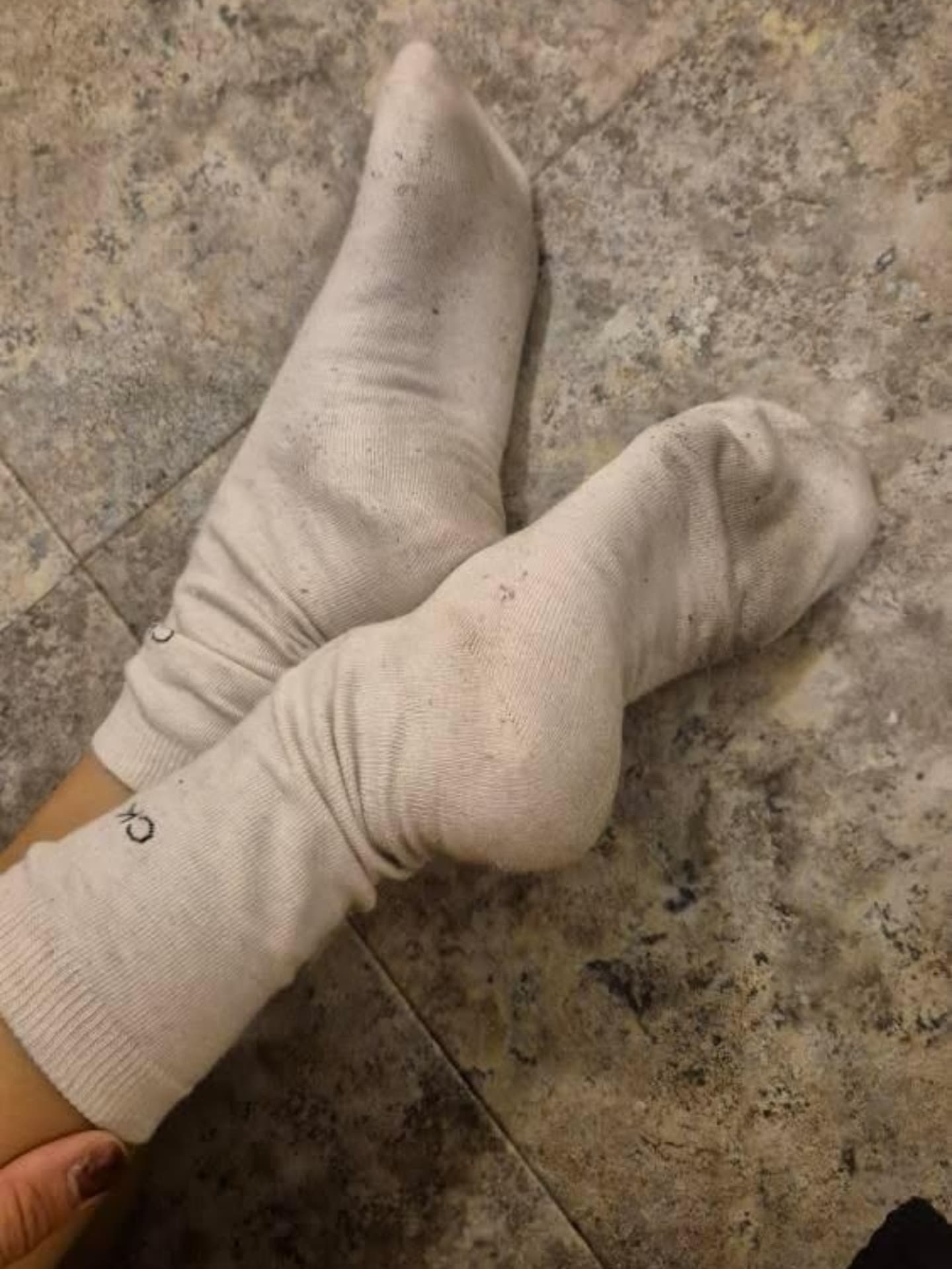 Getragene Socken