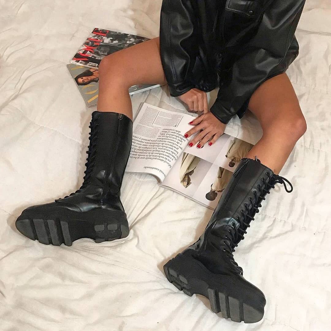 Getragene Stiefel