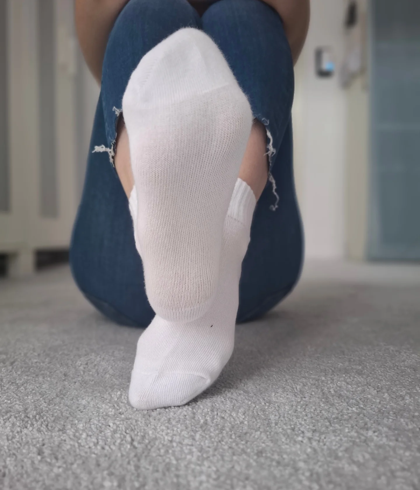 Getragene Socken