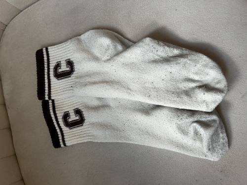 Getragene Sportsocken