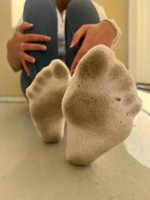 Getragene Socken