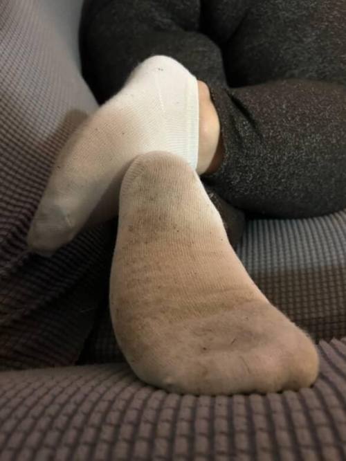 Getragene Socken