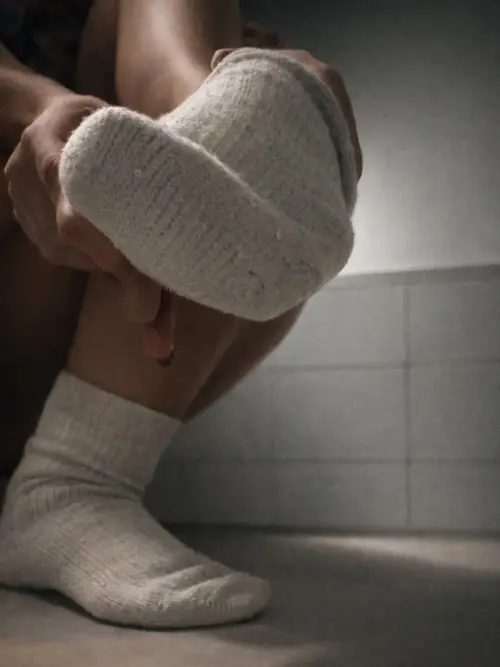 Getragene Socken
