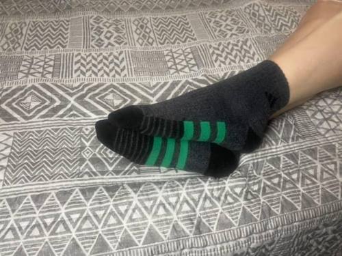 Getragene Socken