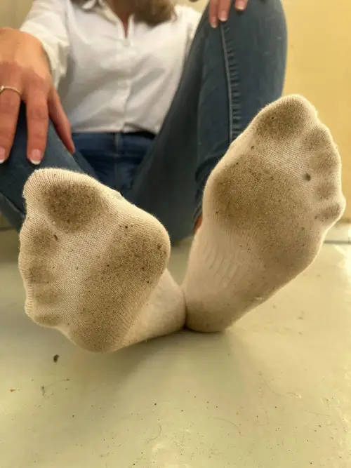 Getragene Socken