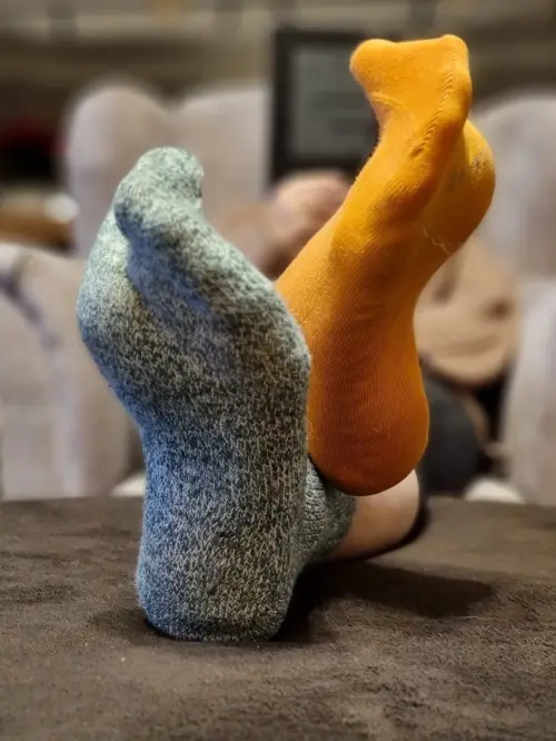 Getragene Socken