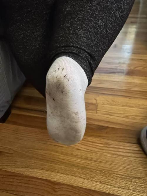 Getragene Socken