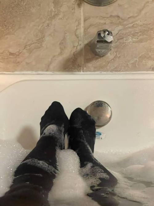 Getragene Socken