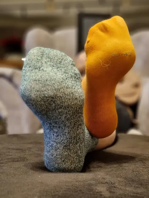 Getragene Socken