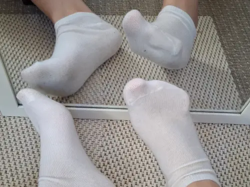 Getragene Socken
