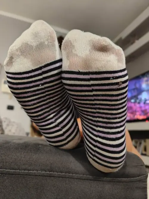 Getragene Socken